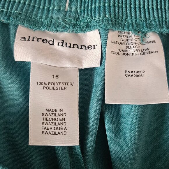 Alfred Dunner Aqua 18W Pull On Elastic Waist Proportioned Dress Pants - Picture 3 of 7